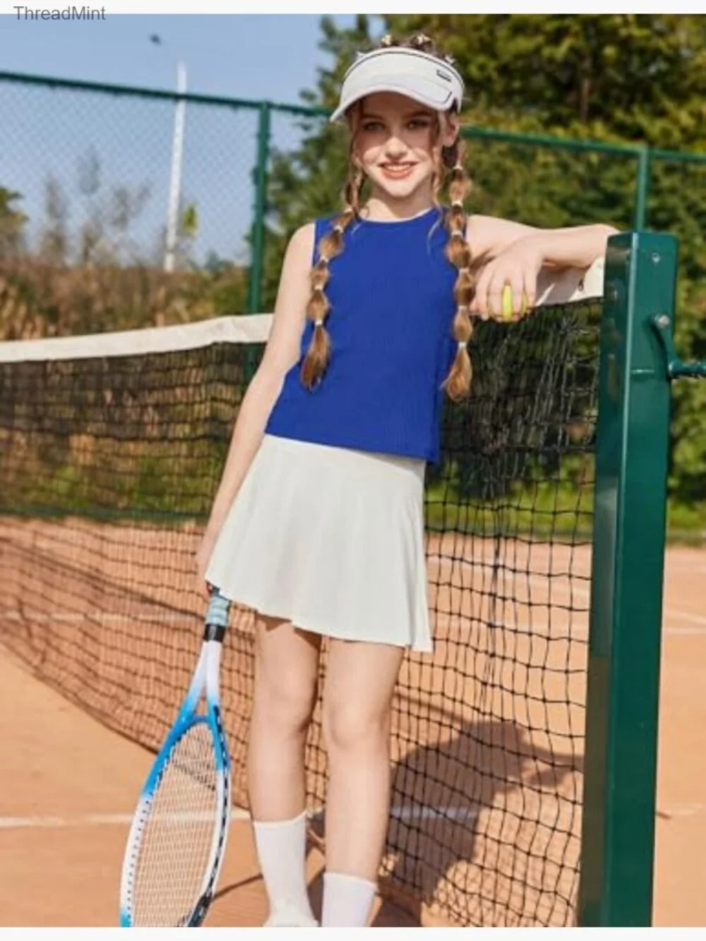 Girls 2 Piece Summer Outfit Sleeveless Top & Shorts Set Athletic Clothing